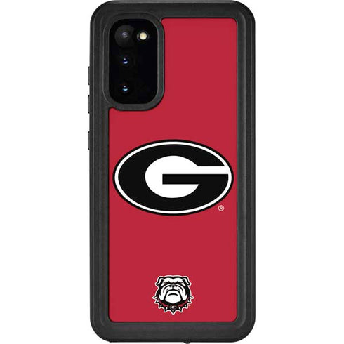 University of Georgia Logo Red Galaxy S20 Waterproof Case