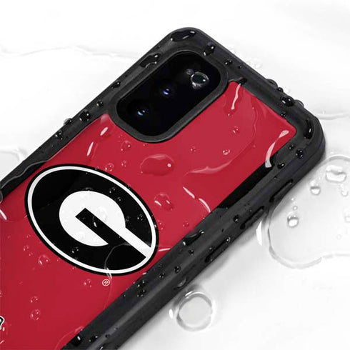 University of Georgia Logo Red Galaxy S20 Waterproof Case