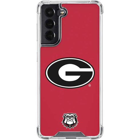 University of Georgia Logo Red Galaxy S22 Clear Case