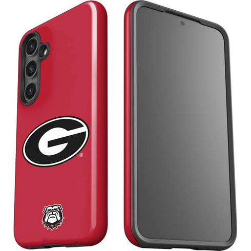 University of Georgia Logo Red Galaxy S25 Plus Impact Case