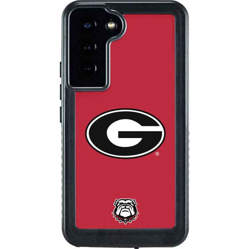 University of Georgia Logo Red Galaxy S24 Plus Waterproof Case