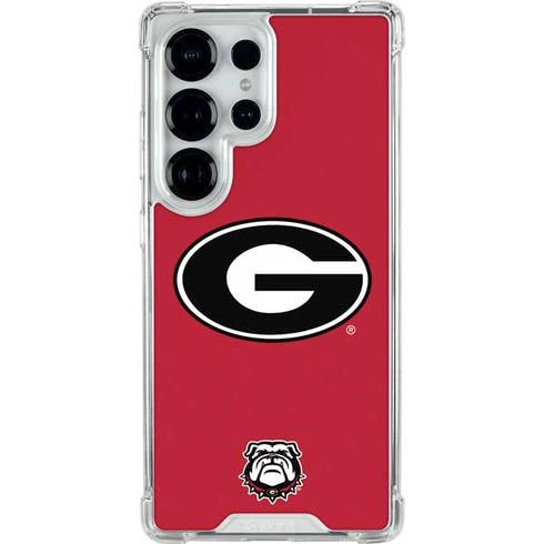 University of Georgia Logo Red Galaxy S25 Ultra Clear Case