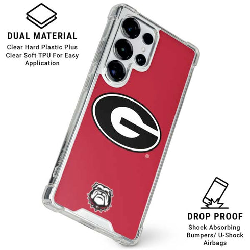 University of Georgia Logo Red Galaxy S25 Ultra Clear Case