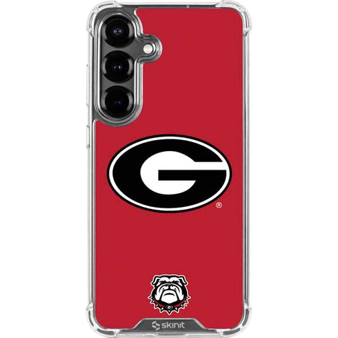 University of Georgia Logo Red Galaxy S26 Clear Case