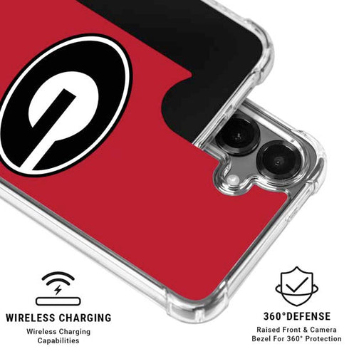 University of Georgia Logo Red Galaxy S26 Plus Clear Case