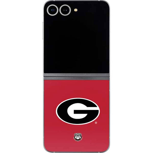 University of Georgia Logo Red Galaxy Z Flip6 Skin