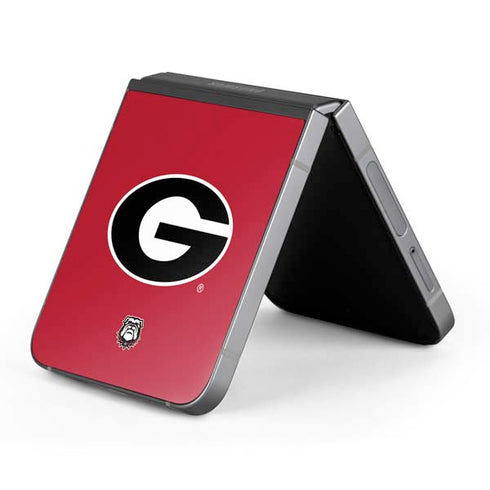 University of Georgia Logo Red Galaxy Z Flip6 Skin