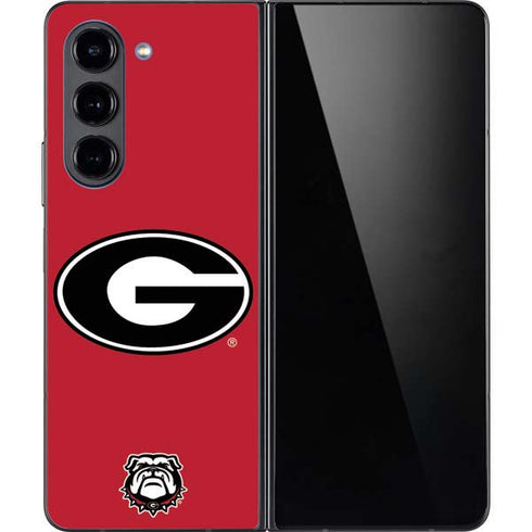 University of Georgia Logo Red Galaxy Z Fold5 5G Skin