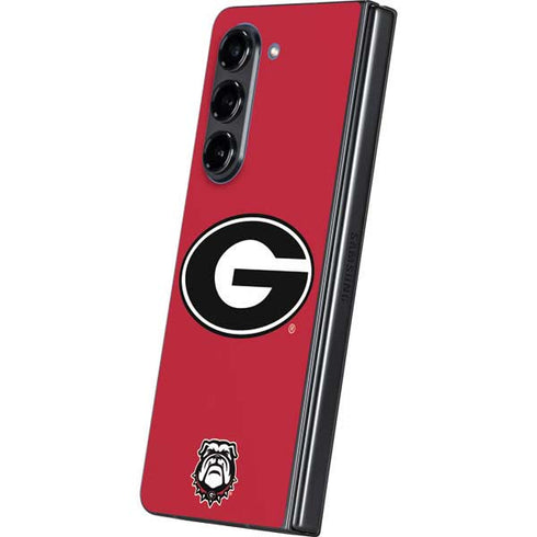 University of Georgia Logo Red Galaxy Z Fold5 5G Skin