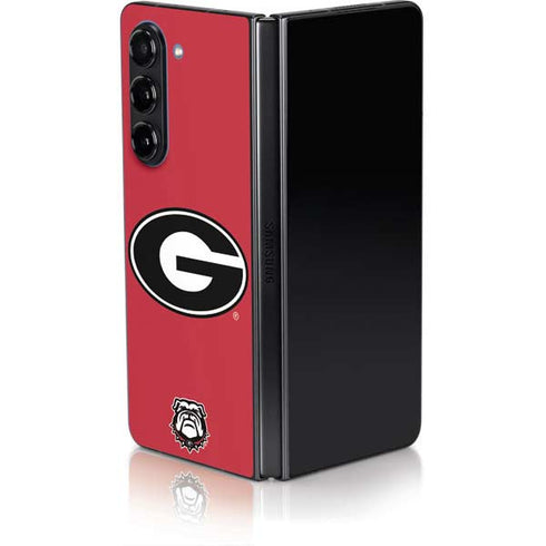 University of Georgia Logo Red Galaxy Z Fold5 5G Skin