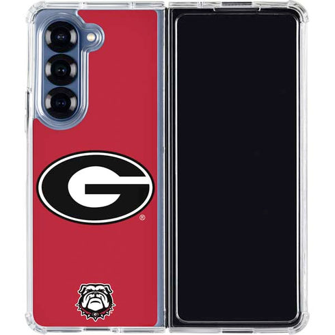 University of Georgia Logo Red Galaxy Z Fold6 Clear Case