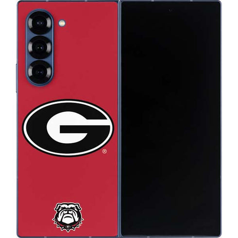 University of Georgia Logo Red Galaxy Z Fold6 Skin