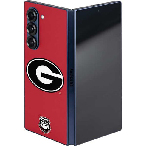 University of Georgia Logo Red Galaxy Z Fold6 Skin