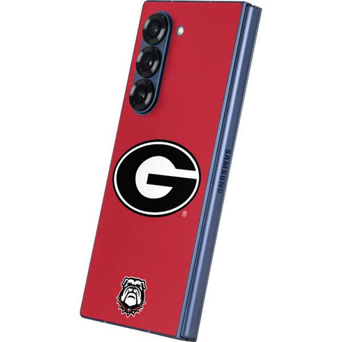 University of Georgia Logo Red Galaxy Z Fold6 Skin