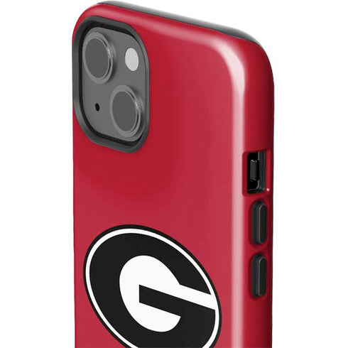 University of Georgia Logo Red iPhone 15 Impact Case