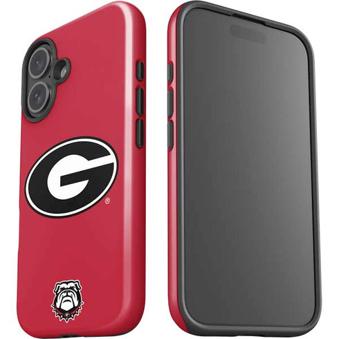 University of Georgia Logo Red iPhone 16 Impact Case