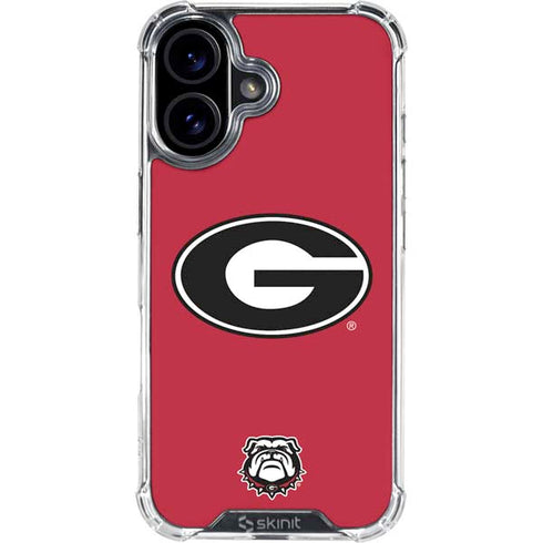 University of Georgia Logo Red iPhone 16 Plus Clear Case
