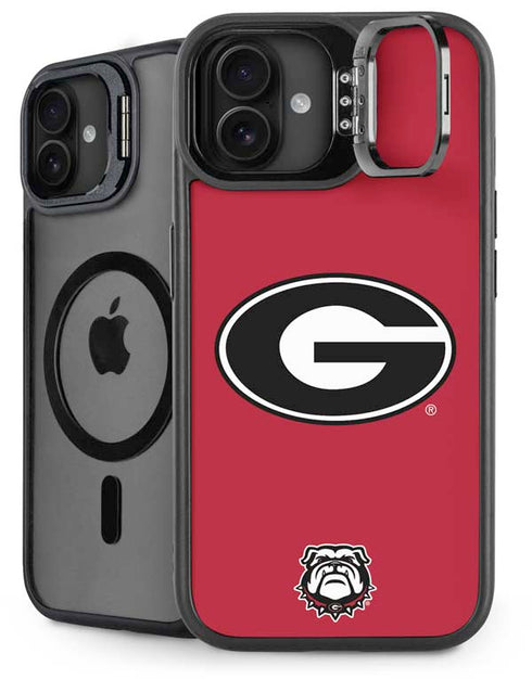 University of Georgia Logo Red iPhone 16 Plus Kickstand Case
