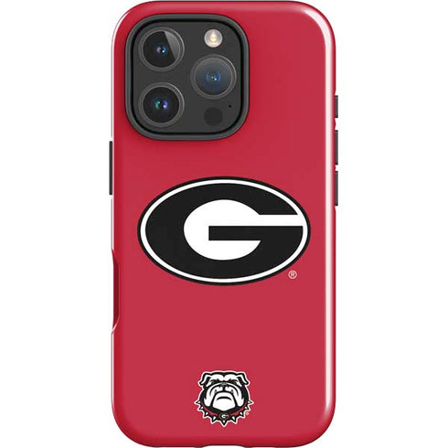 University of Georgia Logo Red iPhone 16 Pro Impact Case