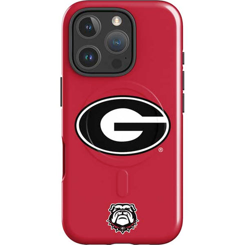 University of Georgia Logo Red iPhone 16 Pro Magsafe Impact Case