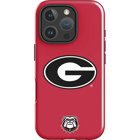 University of Georgia Logo Red iPhone 16 Pro Max Impact Case
