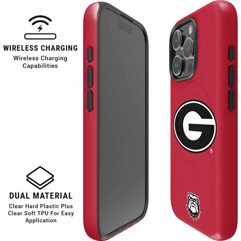 University of Georgia Logo Red iPhone 16 Pro Max Magsafe Impact Case
