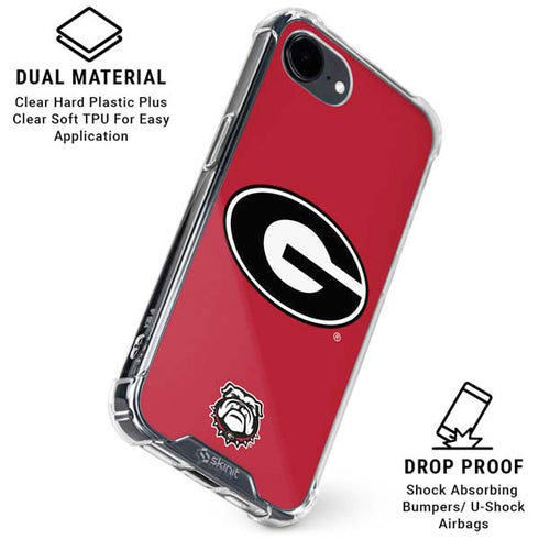 University of Georgia Logo Red iPhone 16e Clear Case