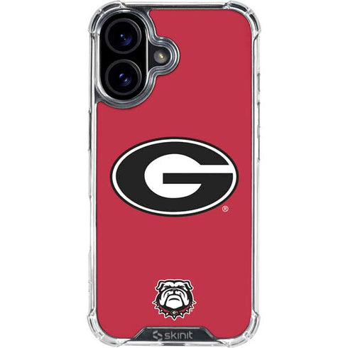 University of Georgia Logo Red iPhone 17 Clear Case