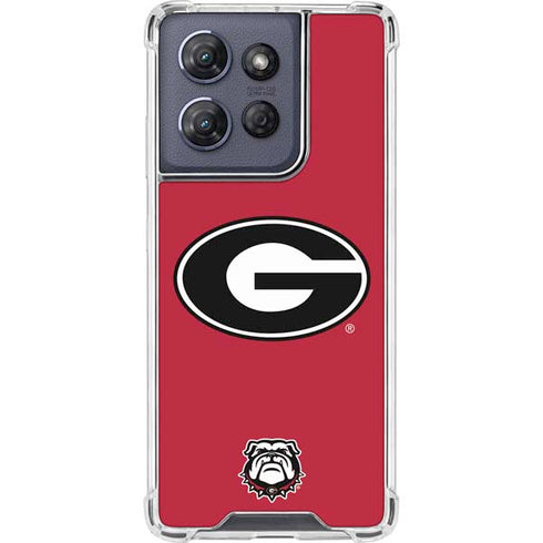 University of Georgia Logo Red Moto G 5G (2025) Clear Case