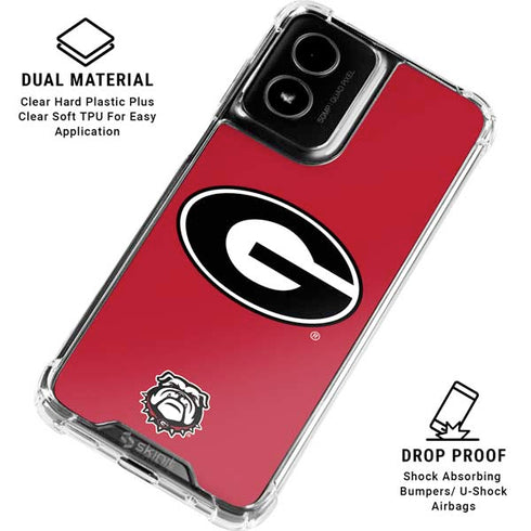 University of Georgia Logo Red Moto G Power 5G (2024) Clear Case