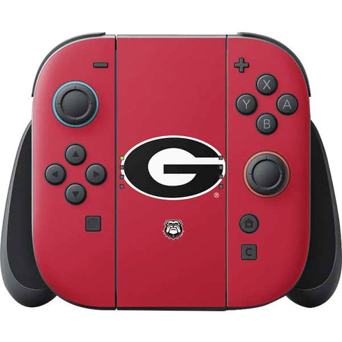University of Georgia Logo Red Nintendo Switch 2 (2025) Joy-Con Controller Skin