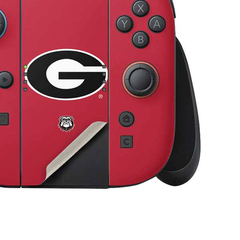 University of Georgia Logo Red Nintendo Switch 2 (2025) Joy-Con Controller Skin