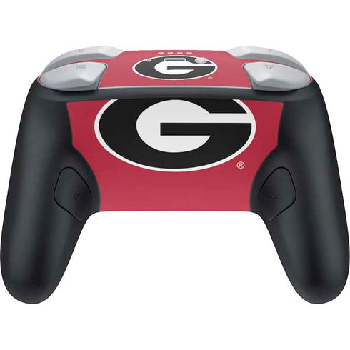 University of Georgia Logo Red Nintendo Switch 2 (2025) Pro Controller Skin