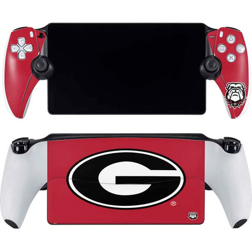 University of Georgia Logo Red PlayStation Portal Remote Player Skin