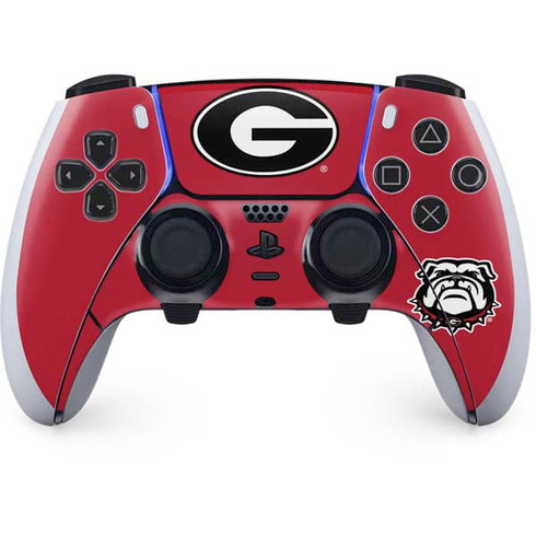 University of Georgia Logo Red PS5 DualSense Edge Pro Controller Skin