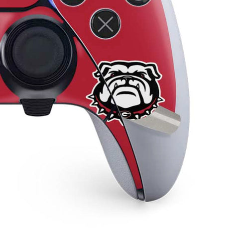 University of Georgia Logo Red PS5 DualSense Edge Pro Controller Skin