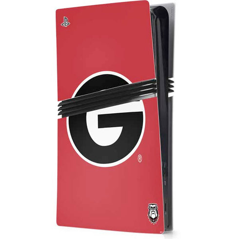University of Georgia Logo Red PS5 Pro Console Skin