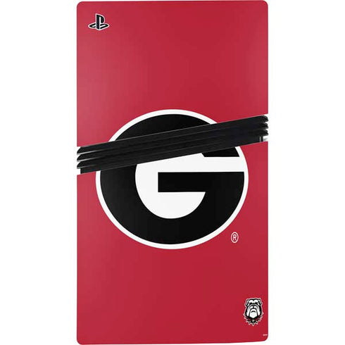 University of Georgia Logo Red PS5 Pro Console Skin