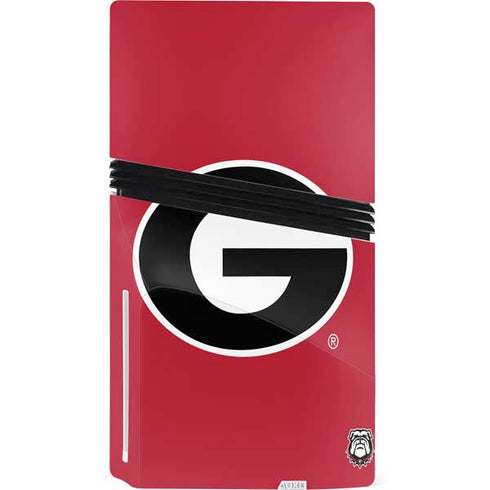University of Georgia Logo Red PS5 Pro Disk Console Skin