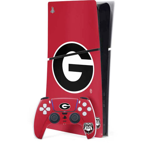 University of Georgia Logo Red PlayStation PS5 Skins