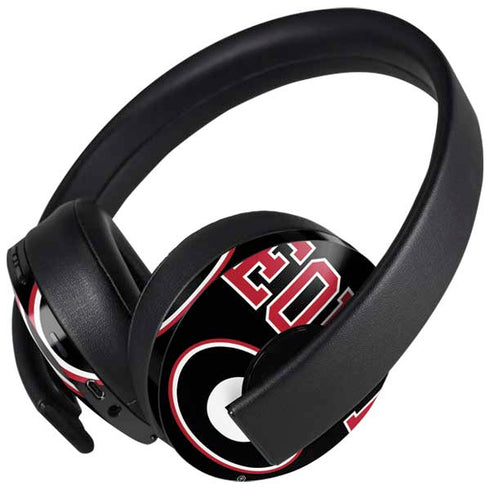 University of Georgia Collegiate Text PlayStation 4 Gold Wireless Headset Skin