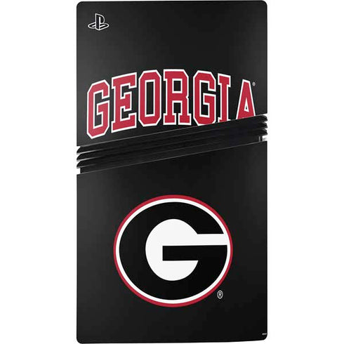 University of Georgia Collegiate Text PS5 Pro Bundle Skin