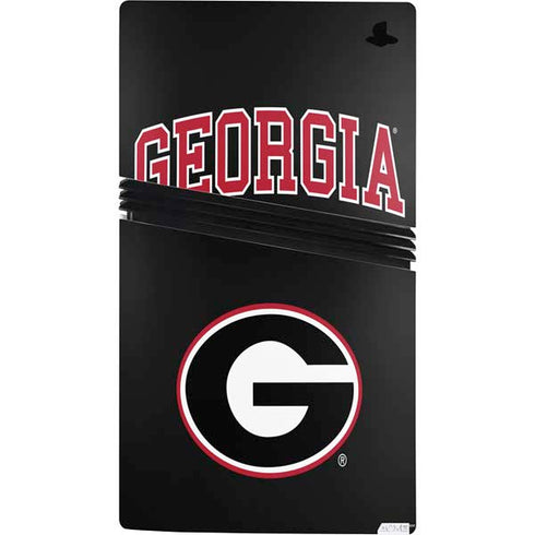 University of Georgia Collegiate Text PS5 Pro Bundle Skin