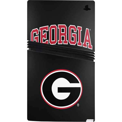 University of Georgia Collegiate Text PS5 Pro Console Skin