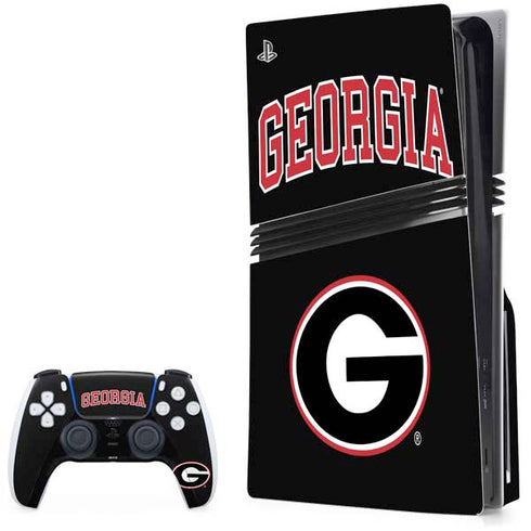 University of Georgia Collegiate Text PlayStation PS5 Skins