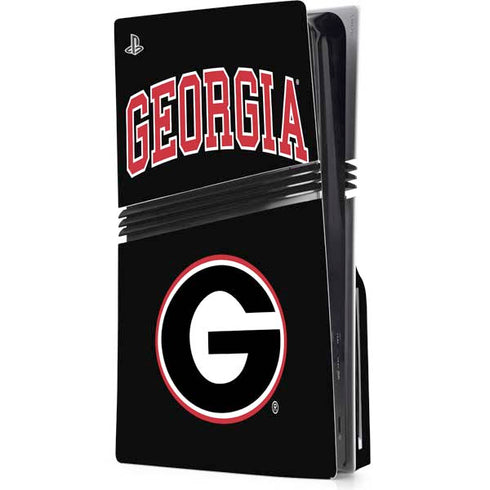 University of Georgia Collegiate Text PS5 Pro Disk Console Skin