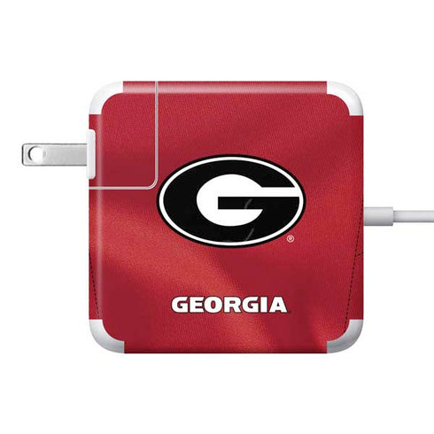 University of Georgia Red Jersey 85W Power Adapter (15 and 17 inch MacBook Pro Charger) Skin