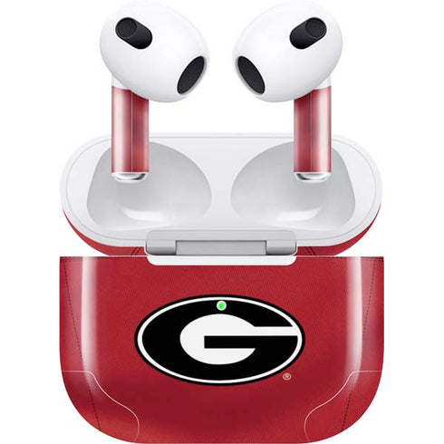 University of Georgia Red Jersey Apple AirPods (3rd Gen 2021) Skin
