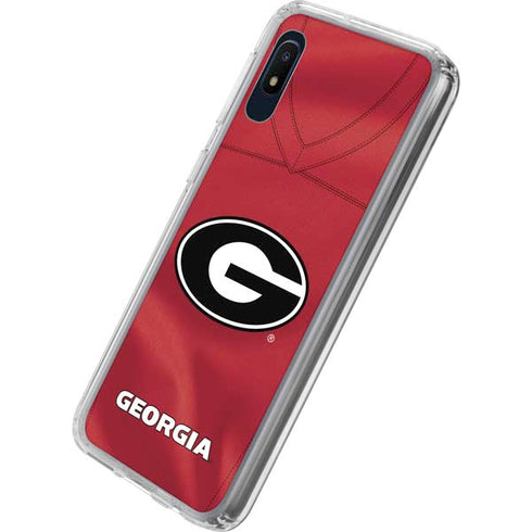 University of Georgia Red Jersey Galaxy A10e Clear Case