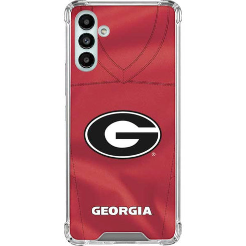 University of Georgia Red Jersey Galaxy A13 5G Clear Case